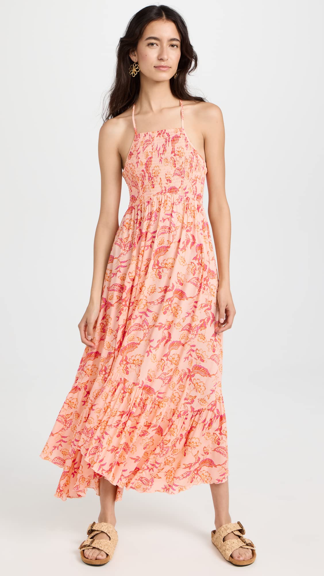 FP Movement Women's Heat Wave Printed Maxi Dress - Flowy Summer Beach Dress with UPF Protection - Perfect for Vacations, Pool Parties & Boho Fashion
