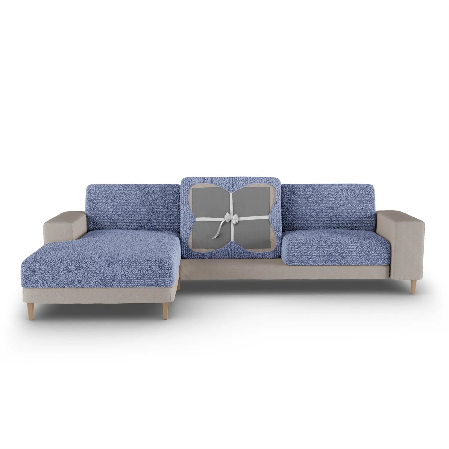 Premium Microfiber Chaise Lounge Seat Cushion Cover - Soft, Durable & Washable - Perfect for Living Room, Patio or Outdoor Furniture Protection