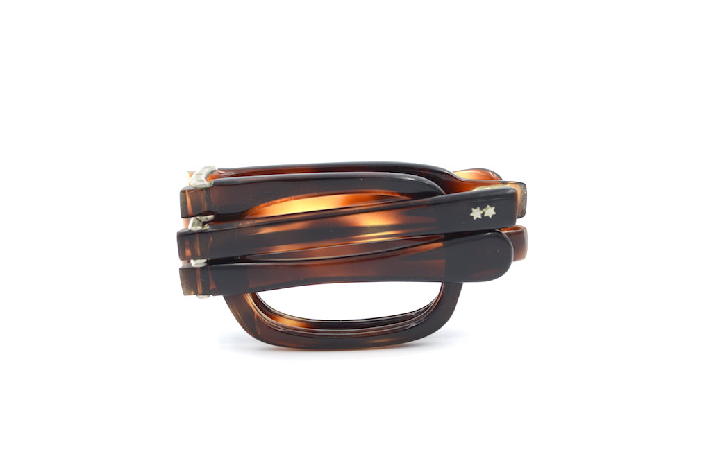 Foldable Reading Glasses for Men - Brown Large Frame - Lightweight & Durable - Perfect for Travel, Reading & Outdoor Activities