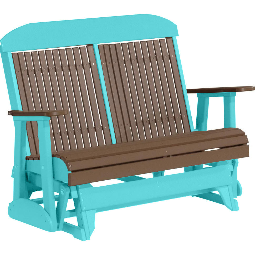 Chestnut Brown on Aruba Blue