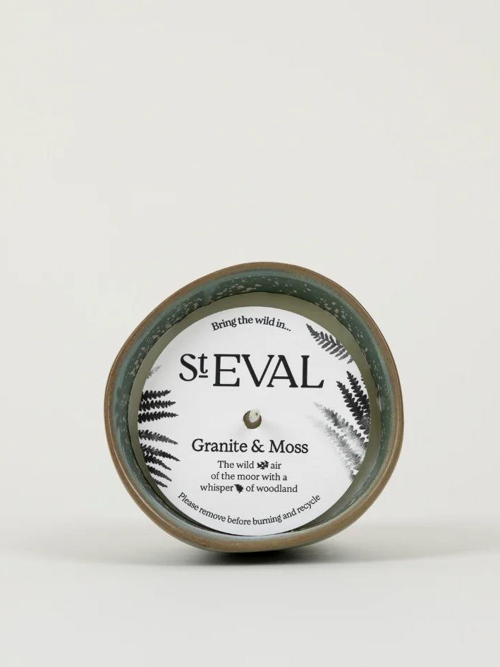 St. Eval Enchantment Scented Candle in Granite & Moss Pot - Handmade Aromatherapy Home Decor for Relaxation & Meditation