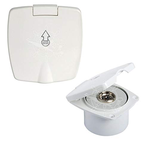 Osculati New Edge Water Plug for Deck Washing - Marine Grade Deck Wash Fitting for Boats & Yachts - Perfect for Cleaning, Maintenance & Outdoor Water Activities