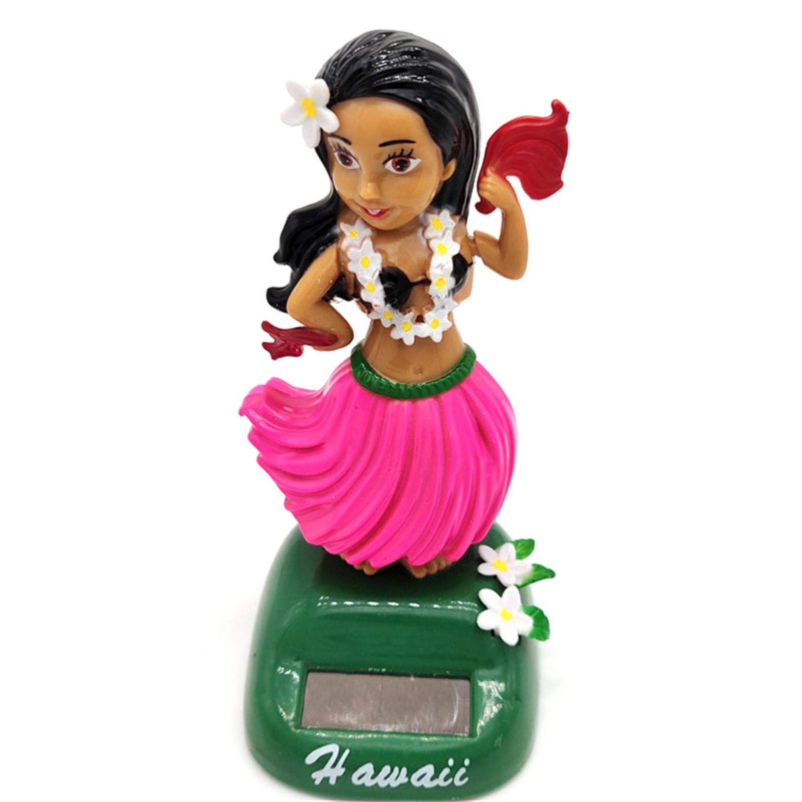 Solar Powered Dancing Hawaiian Girl Figurine - Shaking & Swinging Solar Toy for Car Dashboard, Home Decor, Office Desk - Fun Gift for Kids & Adults - Perfect for Car Windowsill, Party Decorations & Relaxing Moments