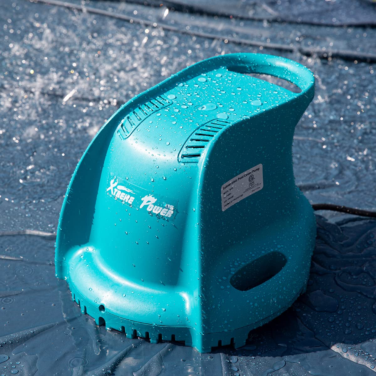 XtremepowerUS 300W 1/3HP Automatic Submersible Pool Cover Pump - Blue | Heavy Duty Swimming Pool Water Removal for Winter Covers, Spas & Inflatable Pools | Outdoor Water Drainage Solution