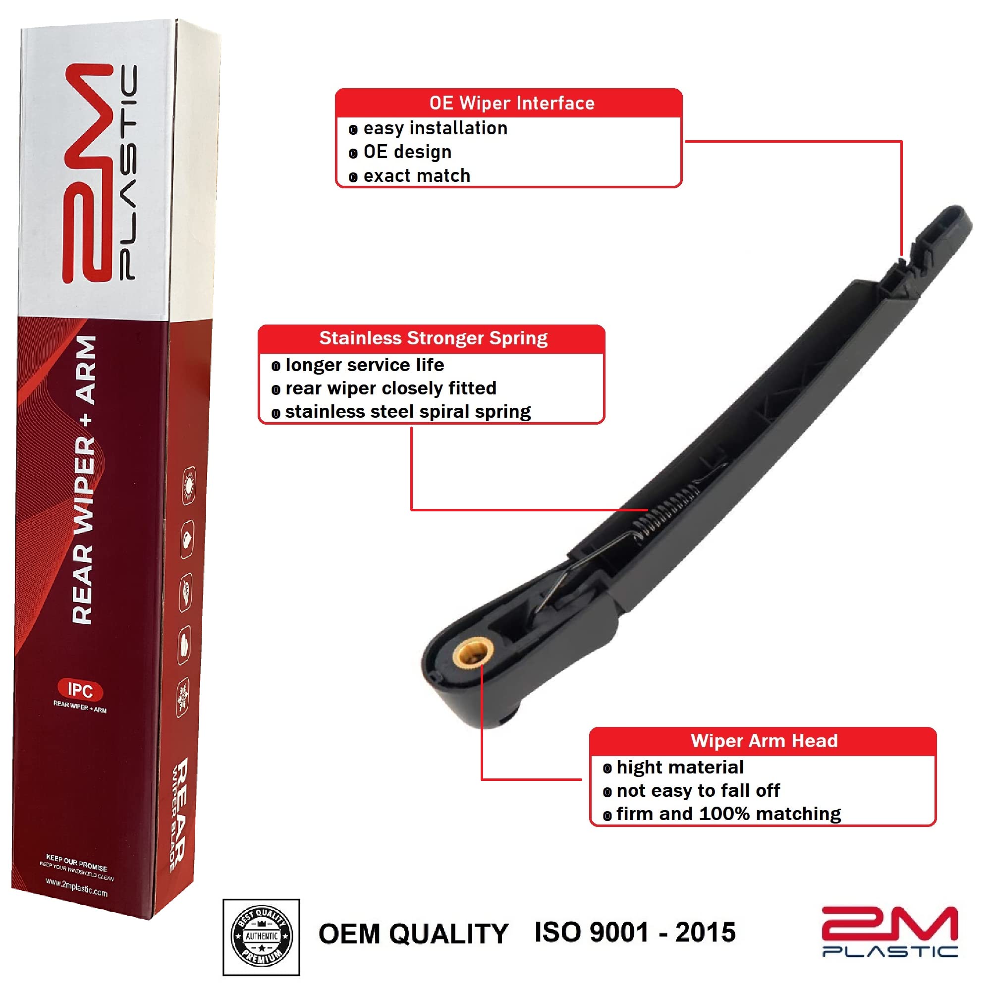 OEM Style Rear Wiper Arm Blade Replacement for MINI COOPER 2004-2006 - Perfect for Rainy Weather & Winter Driving Conditions