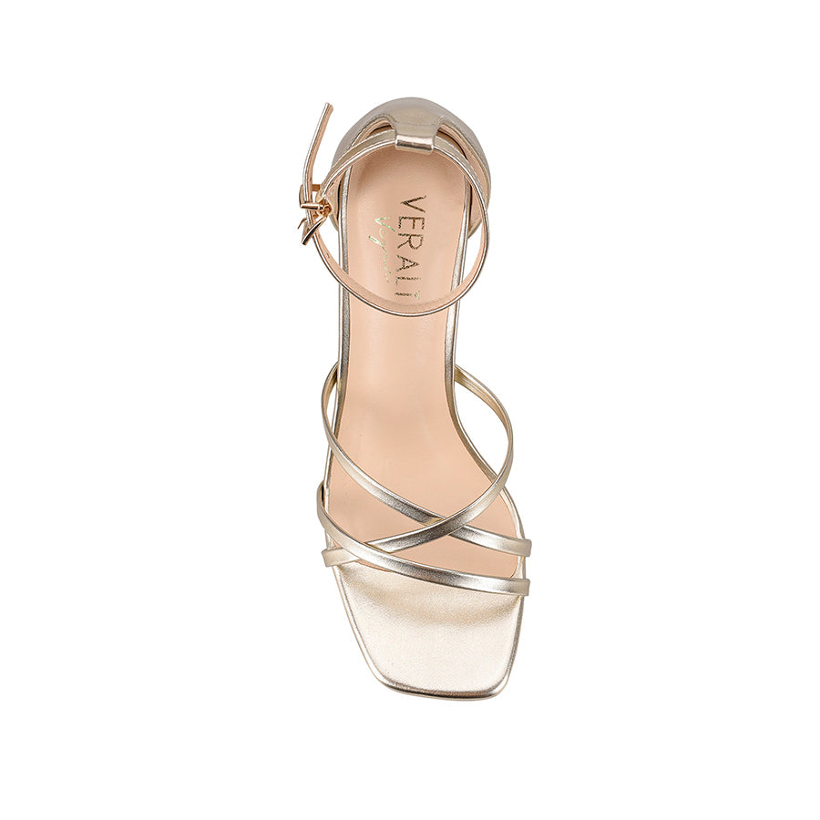 Kingdom II Women's Block Heel Sandals in Champagne - Comfortable Summer Wedding & Party Shoes for Outdoor Events