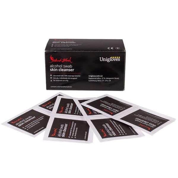 Uniglove Select Black Swabs - 100 Count Sterile Cotton Swabs for Medical, Beauty & Cleaning | Perfect for First Aid, Makeup Application & Electronics Cleaning