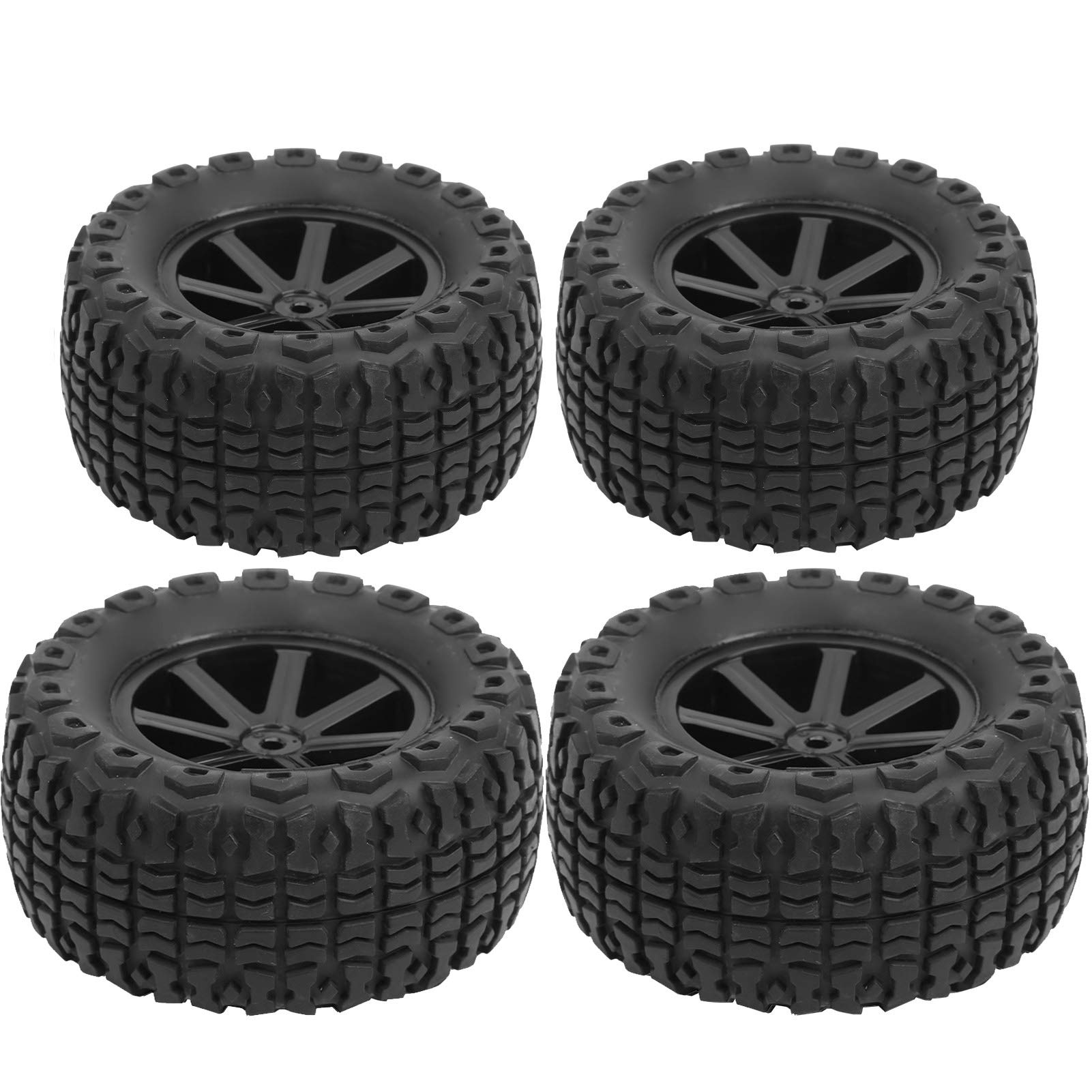 High-Performance RC Rubber Wheel Tires for HIMOTO DREKKER - Non-Slip, Durable All-Terrain RC Car Tires (Black 10056) - Perfect for Off-Road Racing, Crawling & RC Vehicle Upgrades