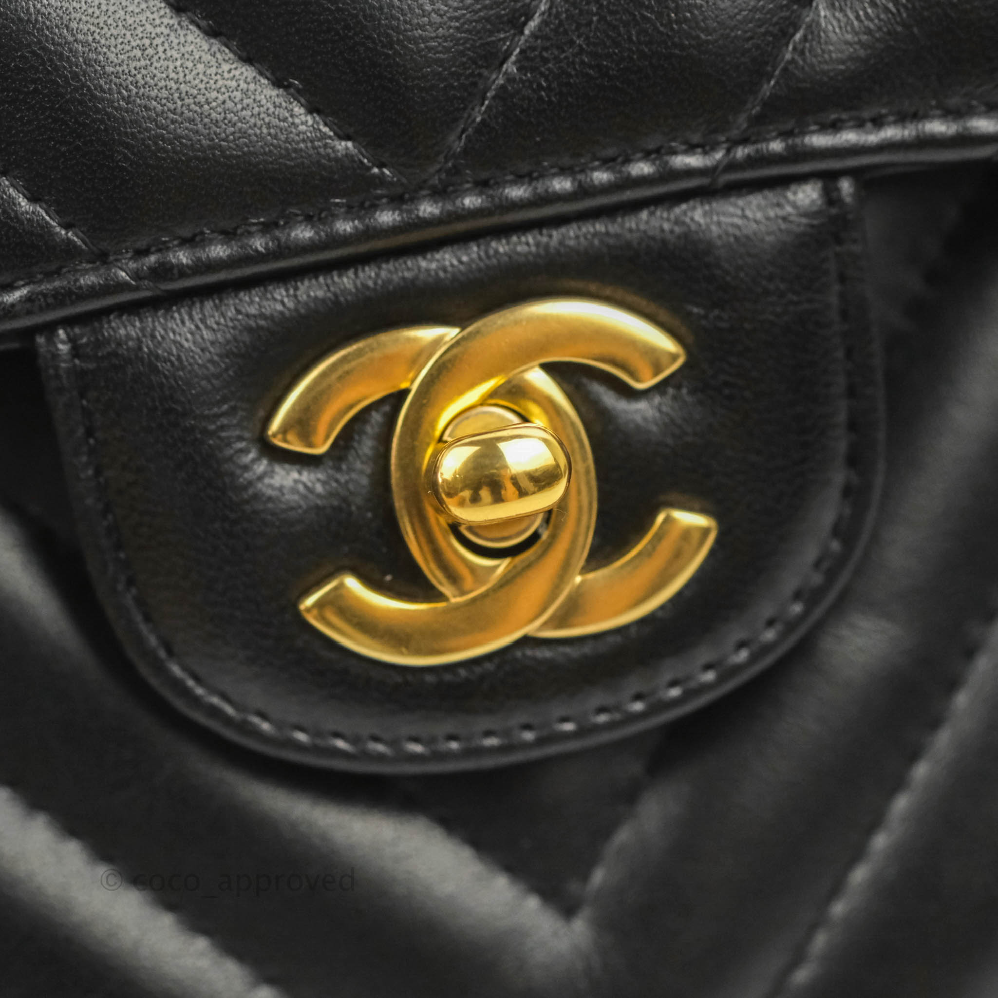 Chanel Classic Chevron Small Medium Double Flap Bag Black Lambskin Leather with Gold Hardware - Luxury Crossbody Purse for Women, Perfect for Date Night & Special Occasions