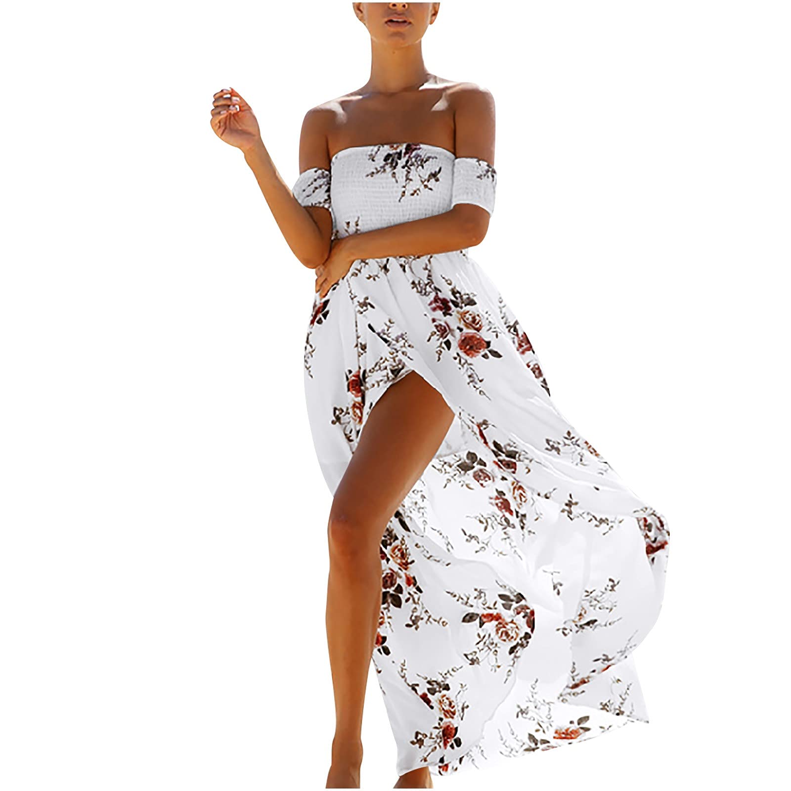 2022 Women's Sexy Short Sleeve Printed Loose Beach Dress - Casual Wrap V-Neck Summer Sundress for Vacation, Pool Party & Tropical Getaway
