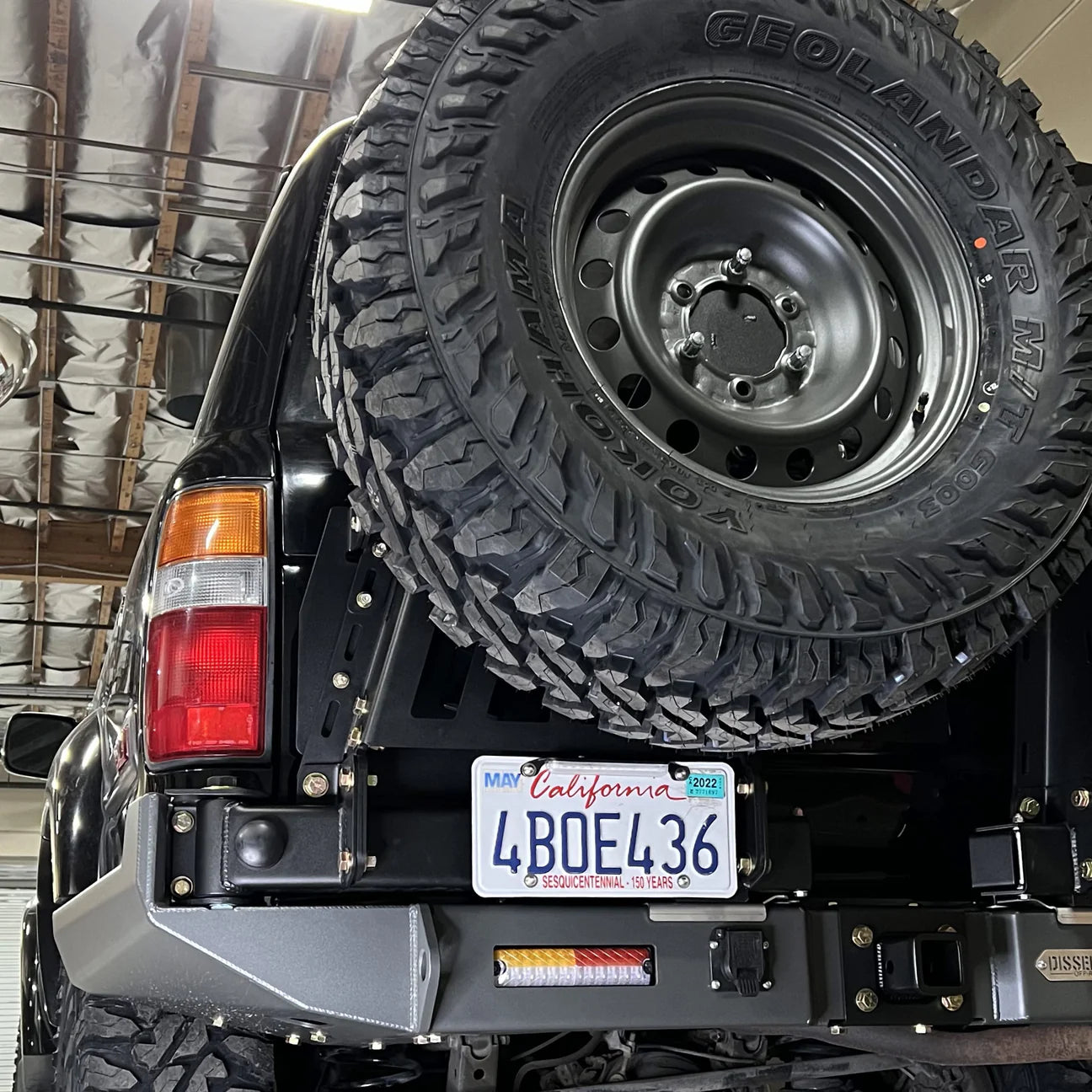 Dissent Off Road Heavy Duty Tire Carrier Swing Out for Jeep Wrangler & Gladiator - Compatible with Modular Rear Bumper | Off-Road Adventure & Overlanding Accessory