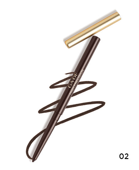Precision Eyeliner Pencil 02 Brown - Waterproof & Long-Lasting for Everyday Makeup & Smoky Eyes