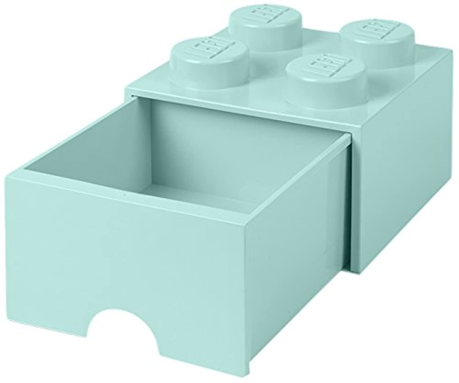 LEGO Aqua Light Blue Brick Storage Drawer 4, 25 x 25 x 18 cm - Perfect for Organizing LEGO Bricks, Toys, and Craft Supplies in Kids' Rooms, Playrooms, or Classrooms