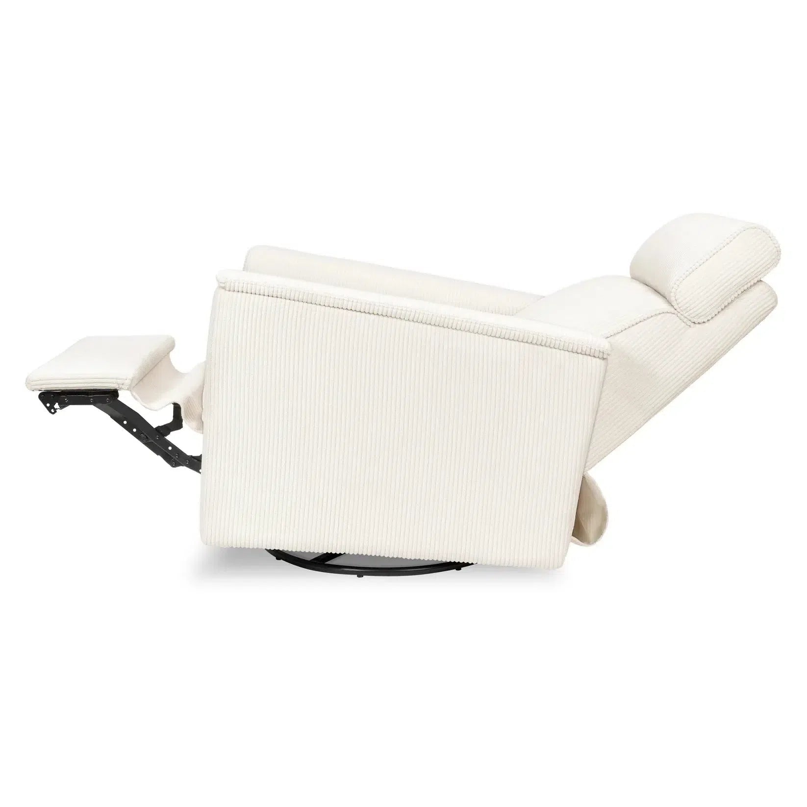 Monogram by Namesake Willa Power Recliner with Adjustable Headrest - Ivory Corduroy Upholstery | Exclusive Modern Living Room Furniture for Home Theater & Relaxation