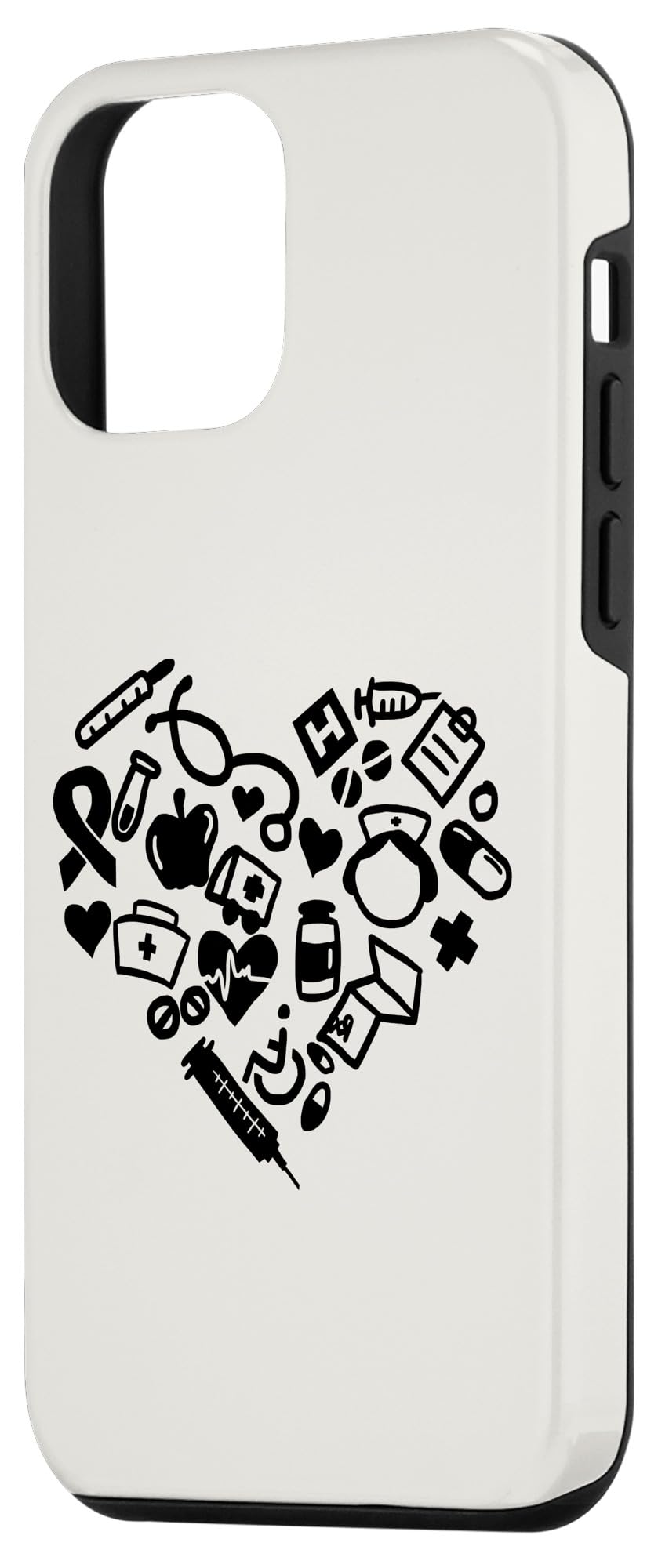 iPhone 12 Mini Heart-Shaped Phone Case - Cute Nurse Gift Idea for Healthcare Professionals | Perfect for Nurses Week, Medical Graduation & Appreciation Gifts