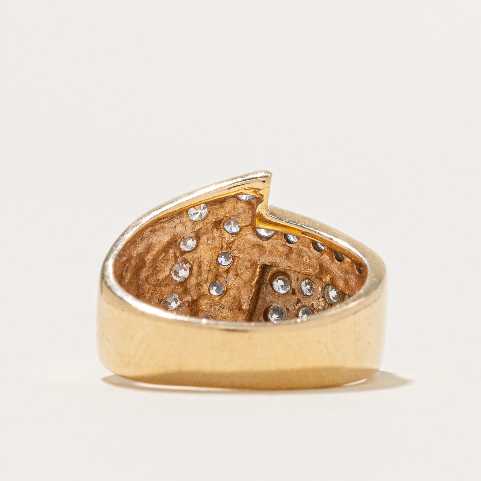 0.41ctw Diamond Abstract Cocktail Ring - Size 5.25 - Elegant Statement Jewelry for Parties, Weddings & Special Occasions