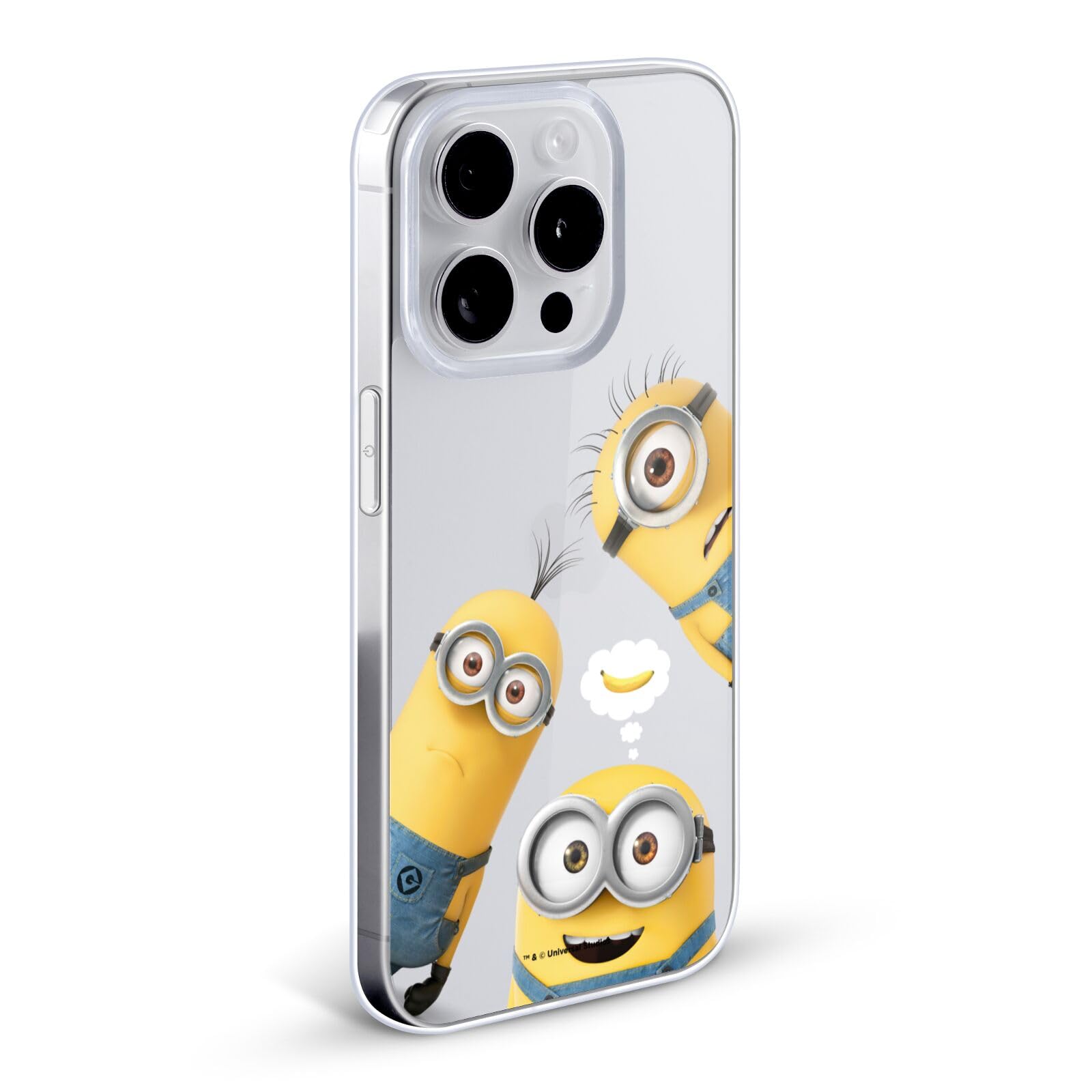 Officially Licensed Despicable Me Minions Banana Funny Soft Gel Phone Case for Apple iPhone 13 Pro Max - Cute Protective Cover for Fans, Kids & Movie Lovers