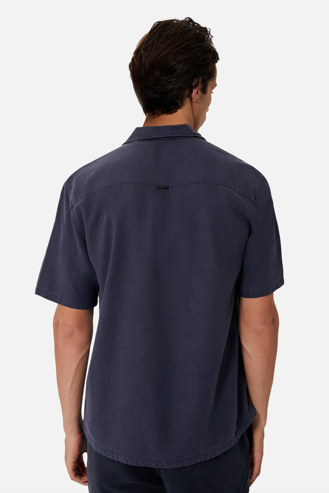 Madre Linen Shirt for Men - Breathable Navy Blue Casual Button Down Shirt - Perfect for Summer, Beach, and Office Wear