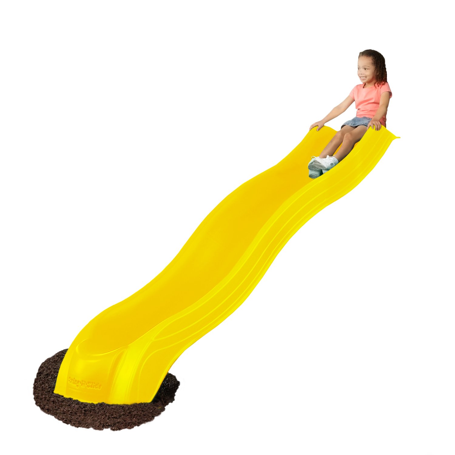 Swing-N-Slide NE 4720-1Y Alpine Wave Slide - Yellow Plastic Slide Attachment for 5ft Deck Height | Outdoor Swing Sets & Playhouses | Perfect for Backyard Playgrounds, Kids Outdoor Activities & Playground Equipment