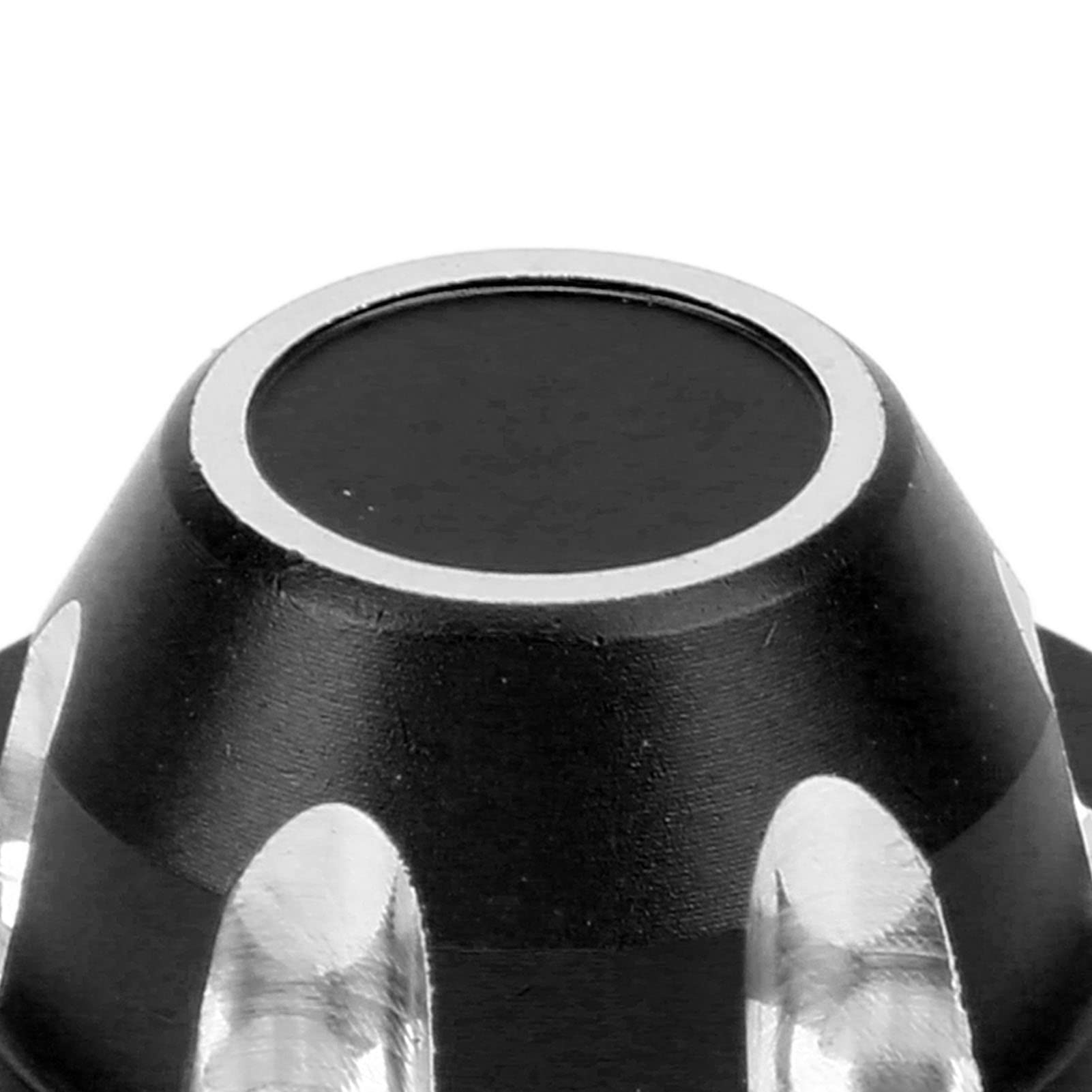 Astibym 4Pcs Aluminum Alloy Wheel Hub Dust Caps for AXIAL 1/6 SCX6 JLU RC Car - Black Hub Covers, Durable Car Model Accessories for Off-Roading & RC Racing