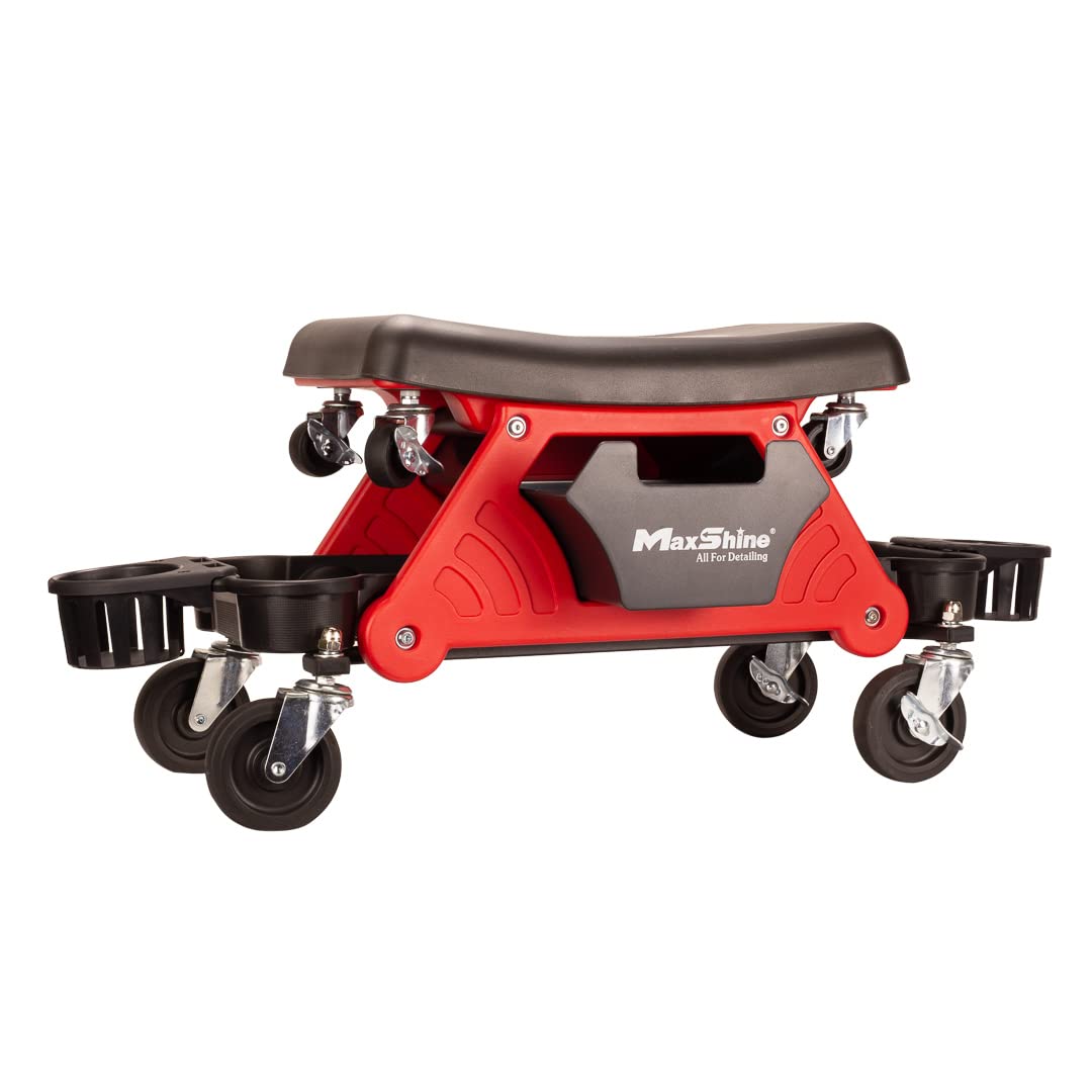 Maxshine New Creeper II - Low Profile Rolling Mechanic Seat for Auto Detailing | No Cushion Mini Creeper for Car Cleaning, Polishing, Waxing & Ceramic Coating | Ideal for Garage Work, Under Vehicle Repairs & Professional Detailing Services