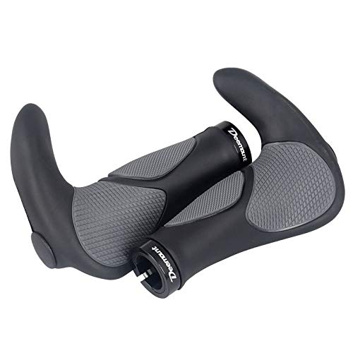 RNAGRET Anti-Skid Bike Handlebar Grips - 1 Pair MTB Rubber Cycling Grips with End Plugs | Durable Bicycle Handle Accessories for Mountain, Road & Commuter Bikes | Perfect for Trail Riding, Urban Commuting & Daily Cycling