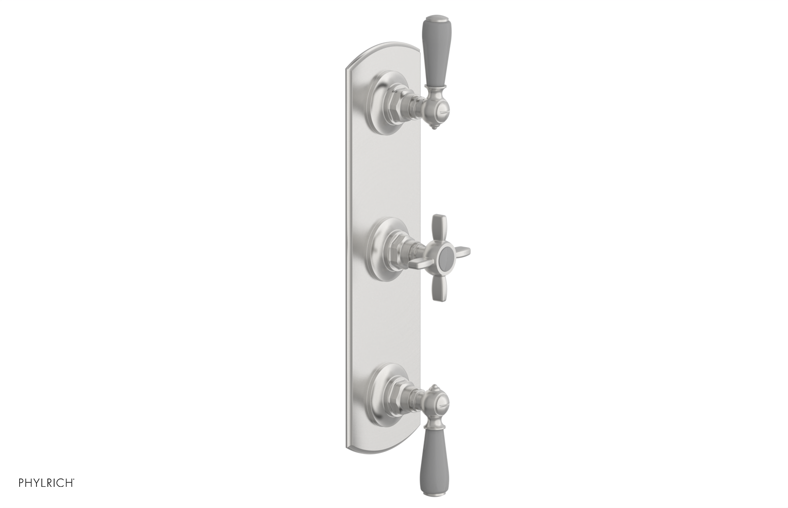 Jamestown Thermostatic Shower Valve with Dual Volume Control - Grey Accents (Model 4-740) for Bathroom & Spa Renovation