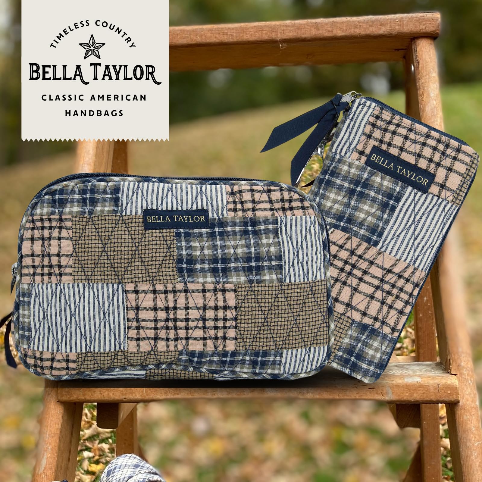 Bella Taylor Essentials Crossbody Purse with Built-In Wallet - Stylish Hands-Free Bag for Women, Travel, Shopping & Daily Use