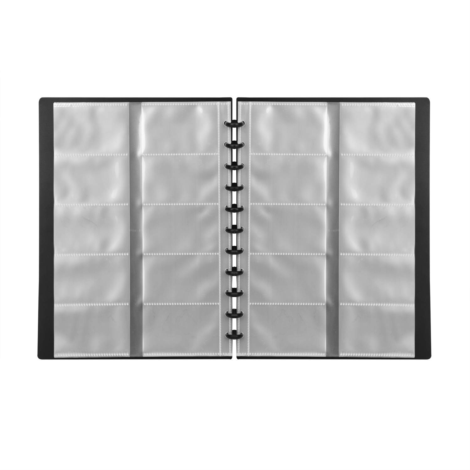 Spiral-Bound Presentation Book with 20 Clear Pockets | Letter Size Document Organizer | Polycover Plastic Multi-Pocket Folder for Business, School & Office | Perfect for Reports, Art Portfolios & Project Storage