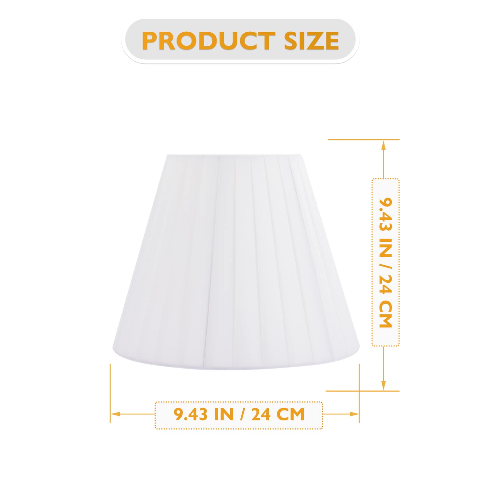 OSALADI White Fabric Lampshade - Floor Drum, Bell, Wall Sconce & Chandelier Cover - Removable Petal Design for Desk & Ceiling Lights - E27 Base - Perfect for Living Room, Bedroom & Office Decor