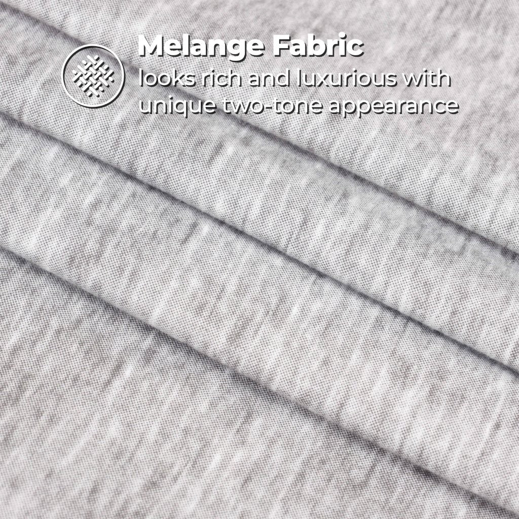 Premium Melange Flannel Cotton Two-Toned Brushed Deep Pocket Sheet Set - Ultra Soft & Cozy for Winter Nights, Perfect for Bedroom Comfort & Warmth