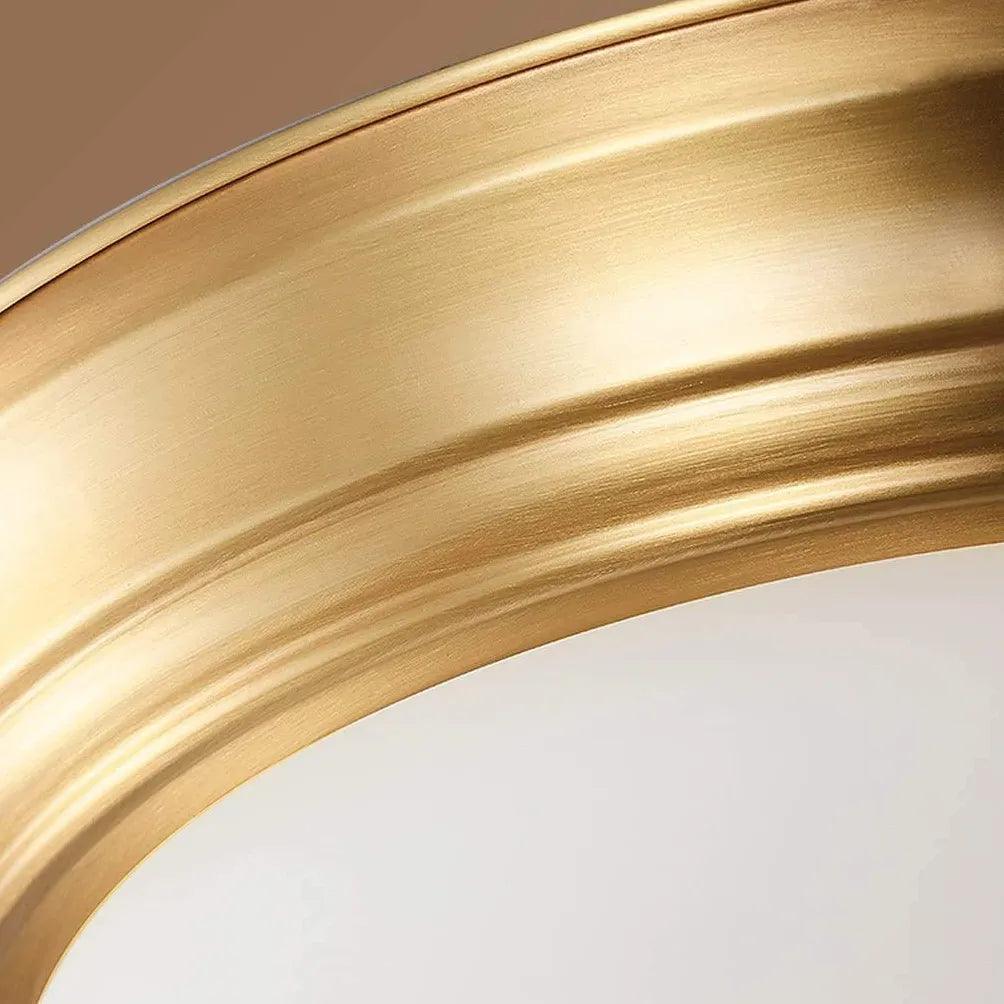 Vintage Gold Flush Mount Ceiling Light - Retro Bowl Shaped Fixture for Living Room, Bedroom & Dining Room Lighting