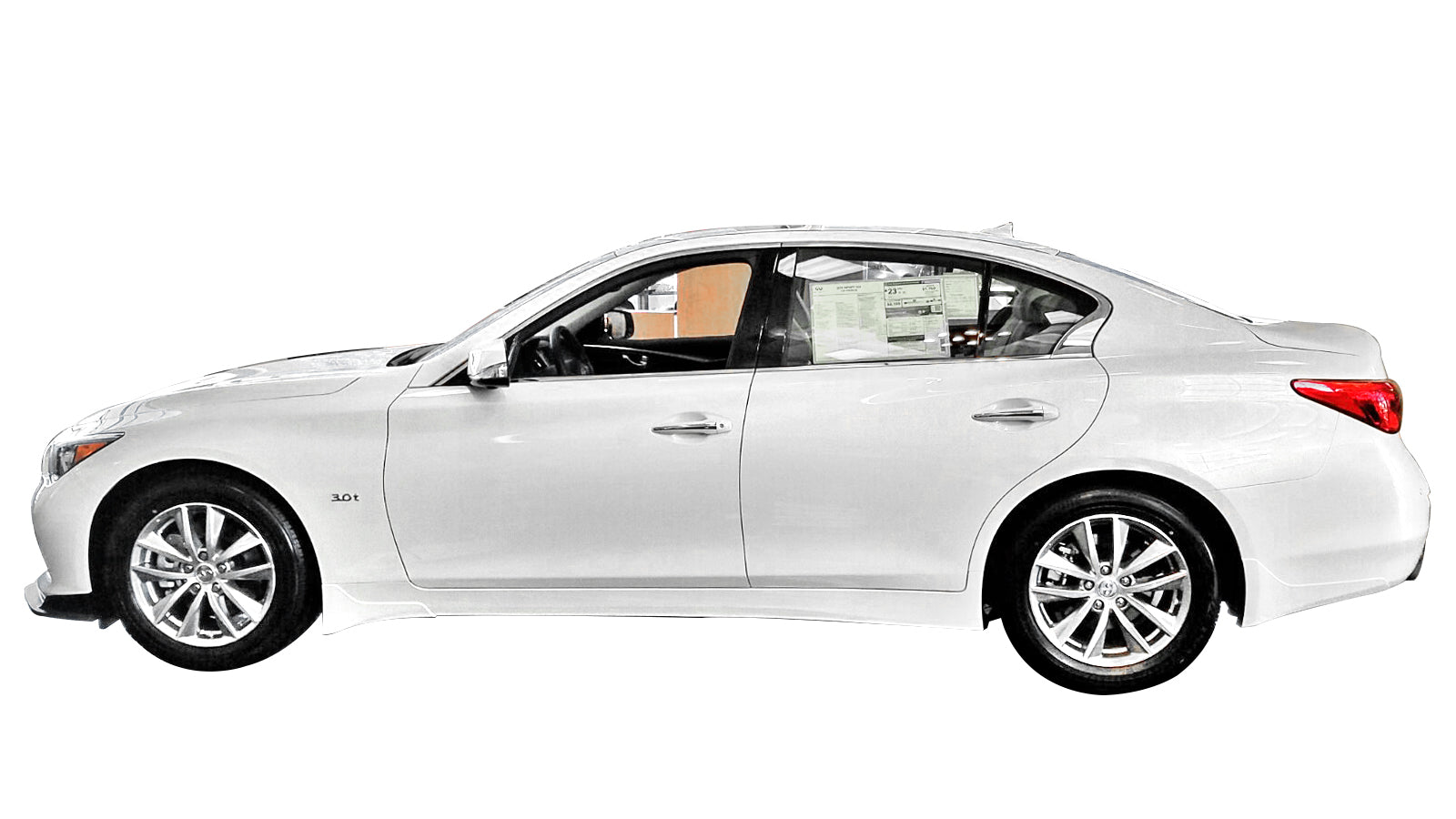 2014-2017 Infiniti Q50 Premium Front Bumper Lip Splitter - Matte Black (KB11226) | Enhances Aerodynamics & Sporty Look for Street or Track Use