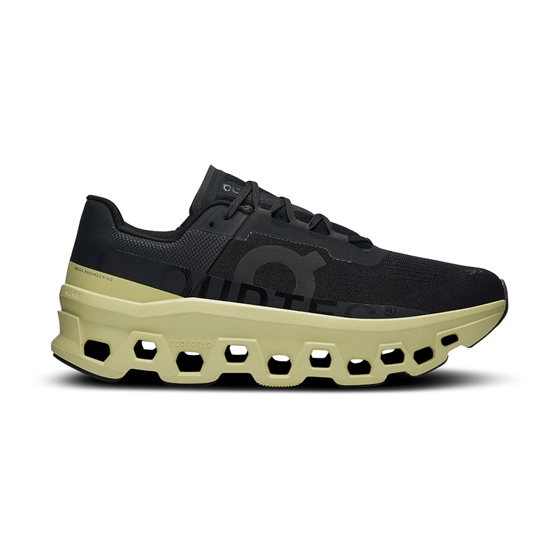 Men's On Cloudmonster Running Shoes - Black/Acacia - Size 12 D Medium - Lightweight Cushioned Sneakers for Road Running, Jogging & Gym Workouts