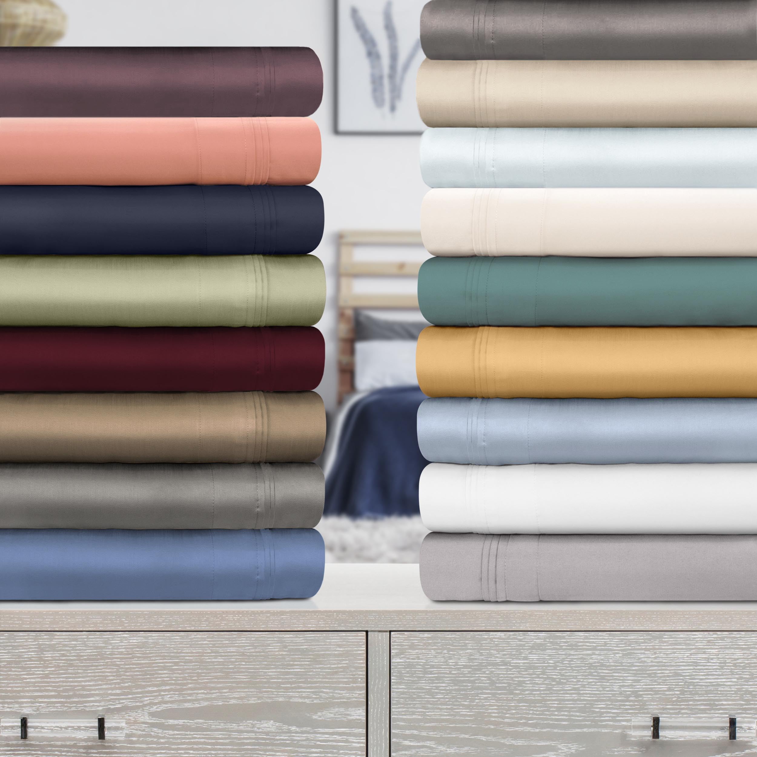Premium 1000-Thread Count Egyptian Cotton Sheet Set - California King Size with 18