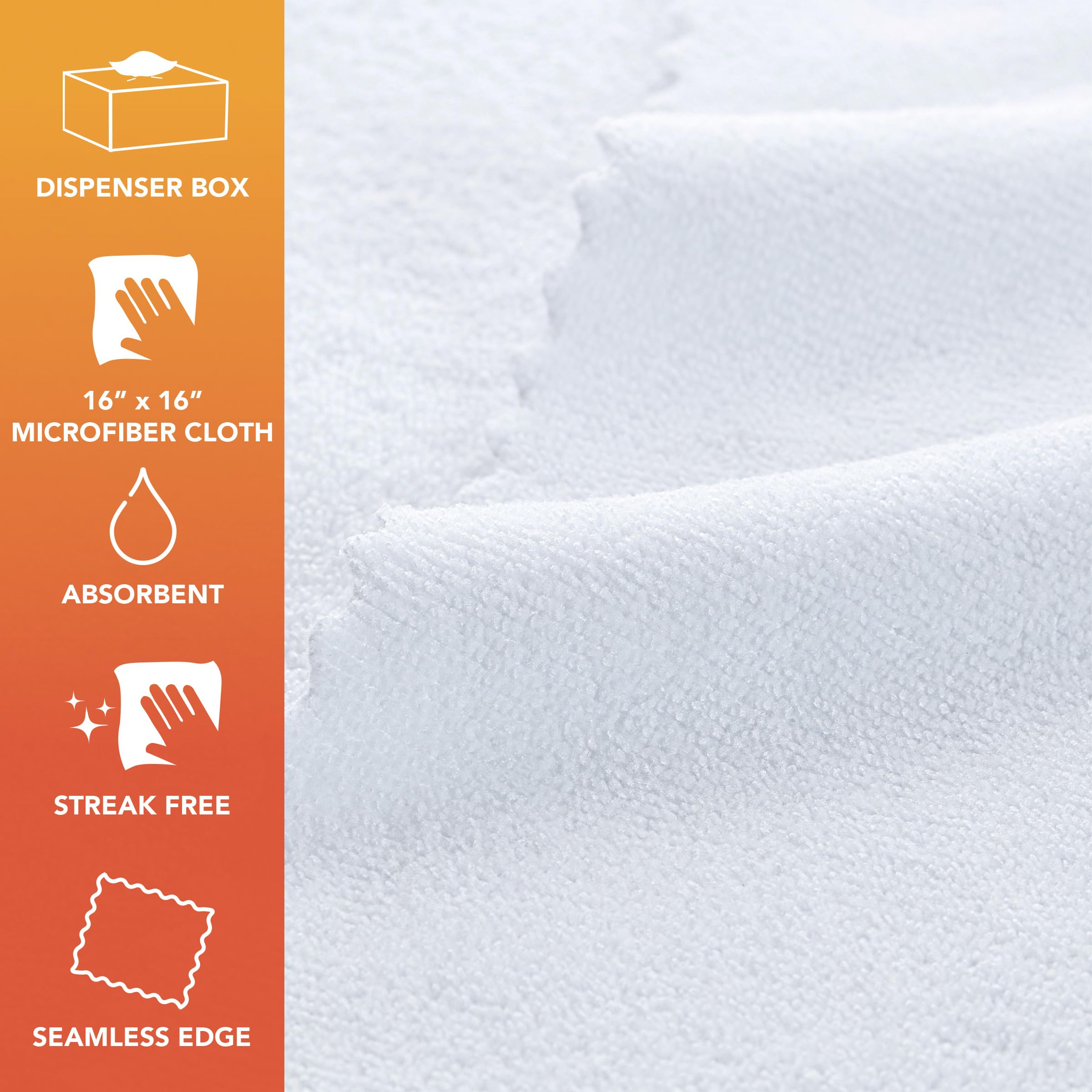 **Arkwright Smart Rags in Bulk - 400 Pack Lint-Free Microfiber Cleaning Cloths, 16