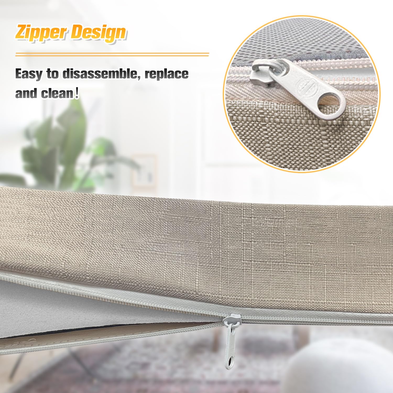 Custom Size Bench Cushion - Waterproof & Non-Slip Bay Window Seat Pads for Outdoor Furniture, Patio Bench Swing (1.97