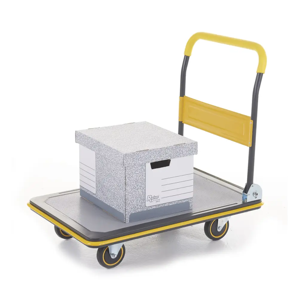 Premium Heavy-Duty Folding Hand Truck with 330LBS Capacity - Portable Utility Cart for Moving, Warehouse, Grocery Shopping & Home Use