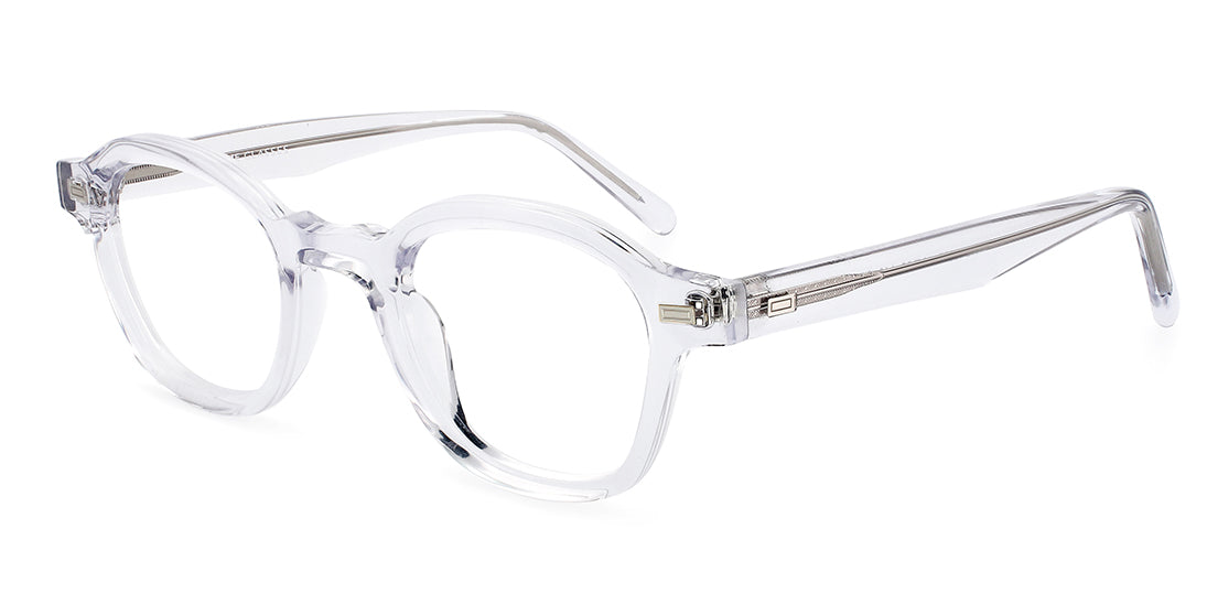 Stylish Thick Geometric Plastic Eyeglass Frames WD1307P - Trendy Unisex Acetate Glasses for Men & Women, Perfect for Reading, Fashion, and Daily Wear