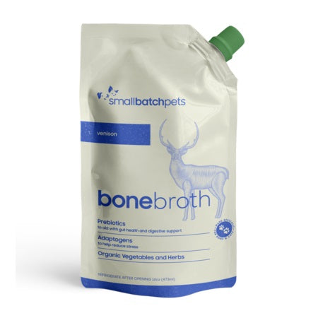 Organic Venison Bone Broth for Dogs & Cats - High Protein, Grain-Free Supplement for Joint & Digestive Health - Perfect for Senior Pets & Post-Surgery Recovery