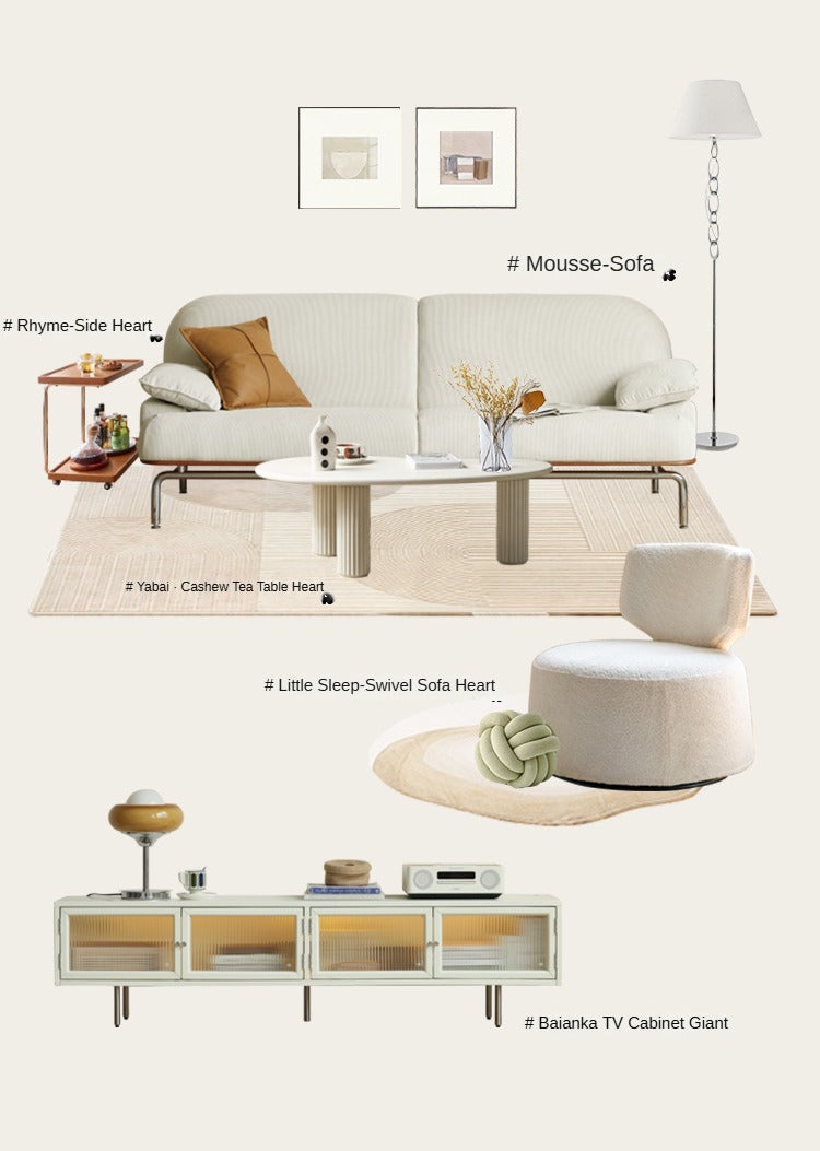 Solid Wood C-Shaped Side Table - Beech, Ash, Oak, Poplar - Modern End Table for Living Room, Bedroom & Office