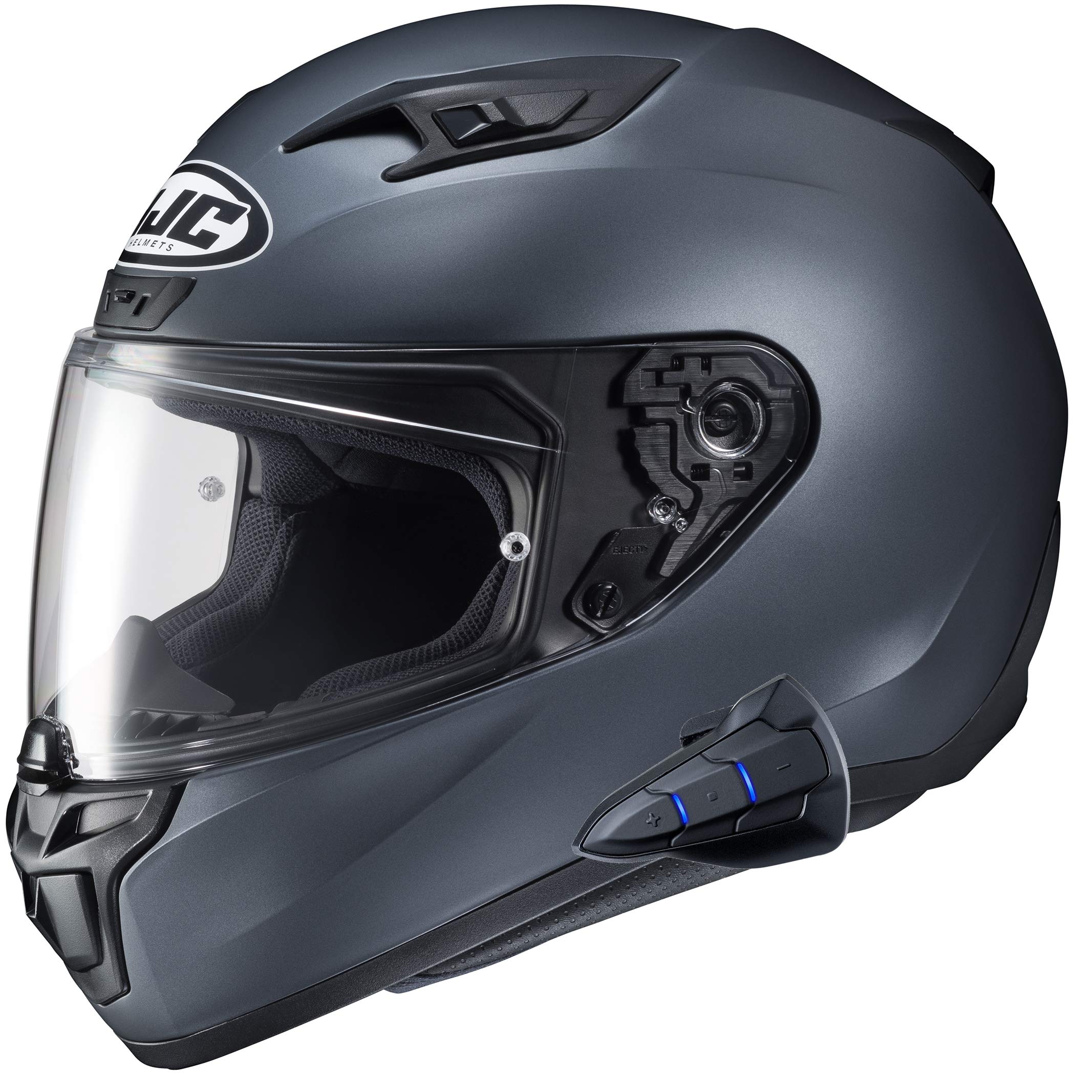 HJC i10 Full Face Motorcycle Helmet - Snell 2020 Certified, Sena Smart HJC Bluetooth Headset Compatible, SF Anthracite Color, X-Small Size - Perfect for Street Riding, Commuting & Long-Distance Touring