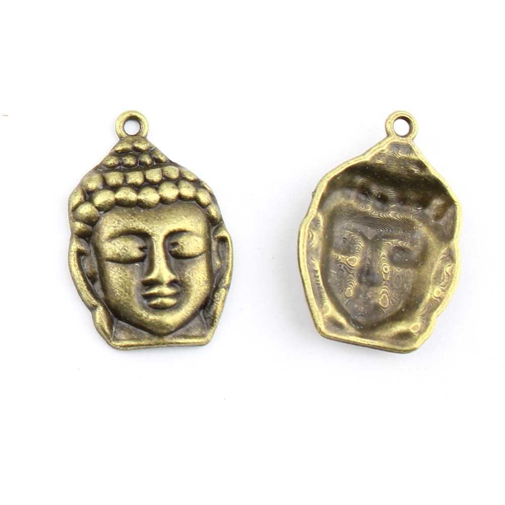 Buddha Charms for Jewelry Making - Bulk Bronze Pendant Beads for Necklace Crafting - Perfect for DIY Bracelets, Earrings & Spiritual Jewelry Designs