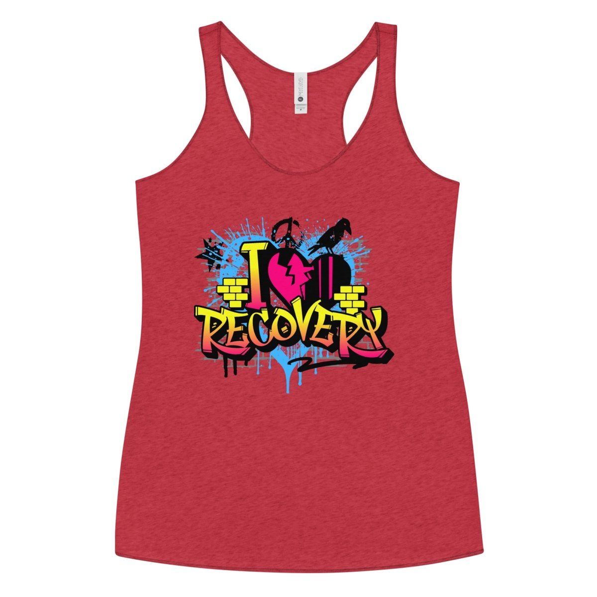 Recovery in Motion Graffiti Tank Top - Breathable Workout Shirt for Men & Women - Perfect for Gym, Running, Yoga and Streetwear Fashion