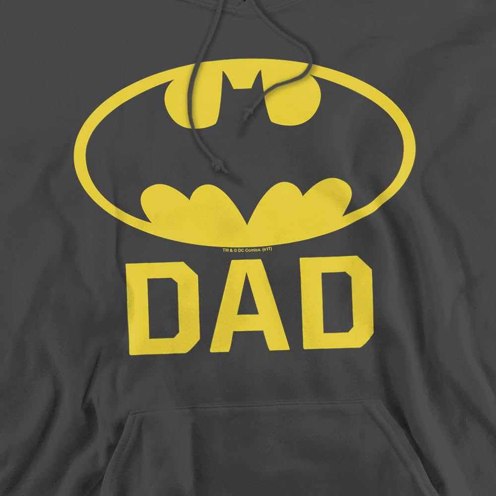 Trevco Batman Bat Dad Unisex Hoodie for Adults - Soft Pullover Sweatshirt for Superhero Fans, Casual Wear & Gifts
