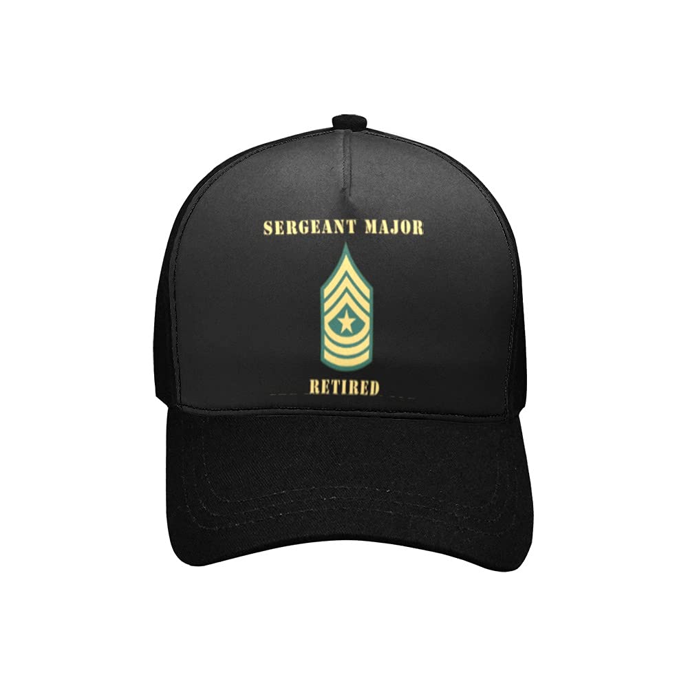 Retired Army Sergeant Major (SGM) Hat - Military Veteran Cap for Outdoor Activities, Sports & Casual Wear