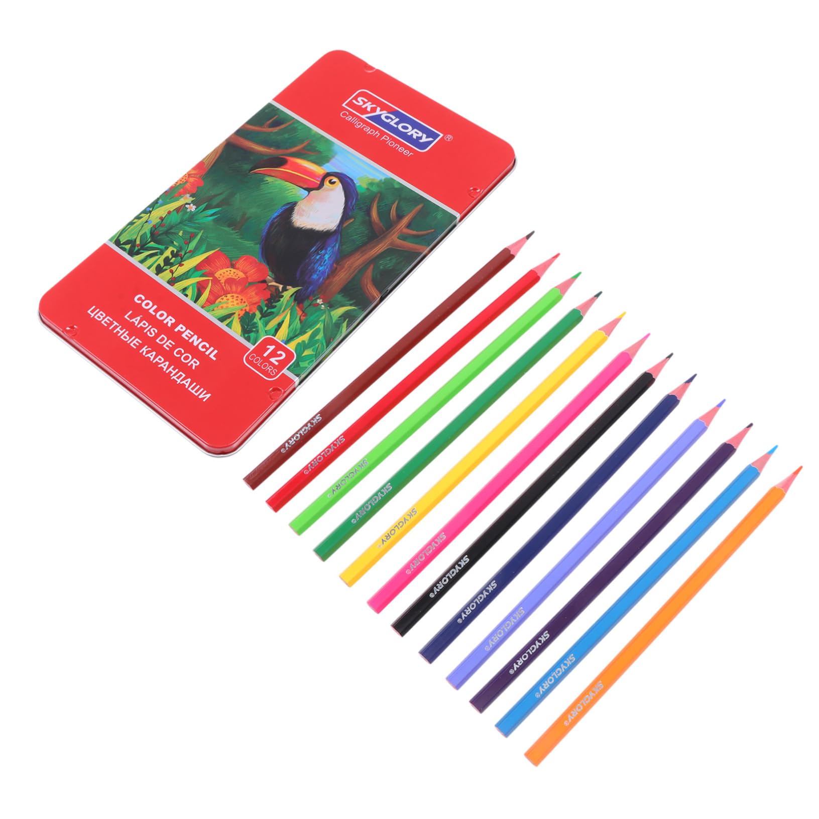 IWOWHERO 12-Pack Premium Colored Pencils Set - Vibrant Wooden Color Pencils for Artists, Students & Adult Coloring Books - Ideal for Sketching, Drawing & Art Projects