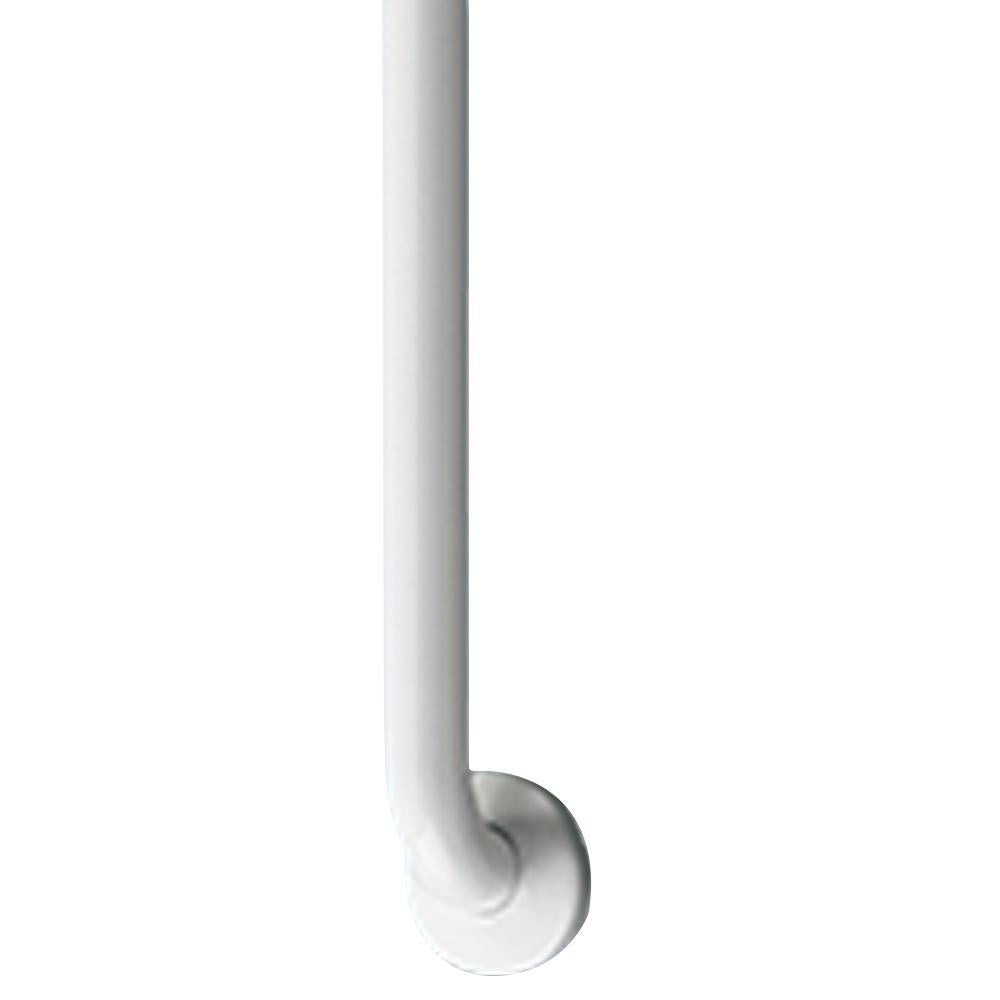 ASI 3701 White Grab Bar Snap Flange - ADA Compliant Bathroom Safety Handle for Showers & Bathtubs - Secure Mounting for Elderly & Disabled Accessibility