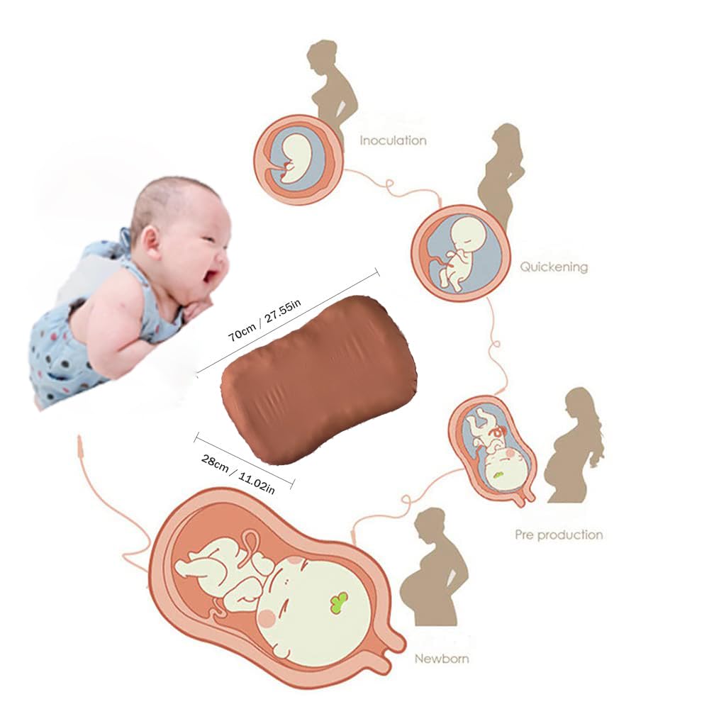 Baby Lounger Pillow for Newborns 0-12 Months - Soft Infant Nest Lounger for Safe Sleeping & Playtime (British Apricot) | Perfect for Nursery, Travel & Tummy Time