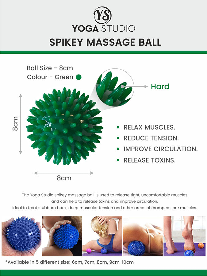 Premium Spiky Massage Ball for Yoga, Deep Tissue Therapy & Muscle Recovery - Perfect for Yoga Studios, Home Workouts & Post-Exercise Relaxation